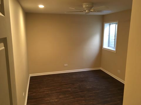 New drywall in basement bedroom
