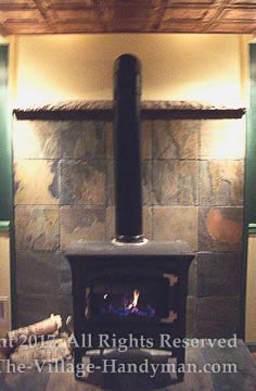 Wood burning fireplace installed in Naperville basement