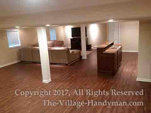 Finished basement in Auroral